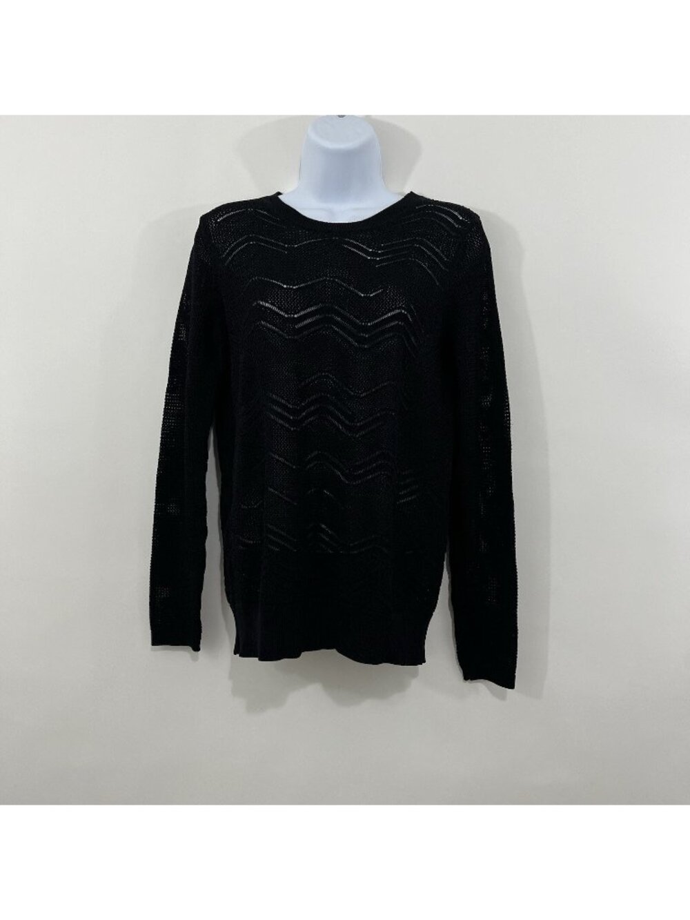 Vince Black Crew Neck Knit Long Sleeve Sweater
